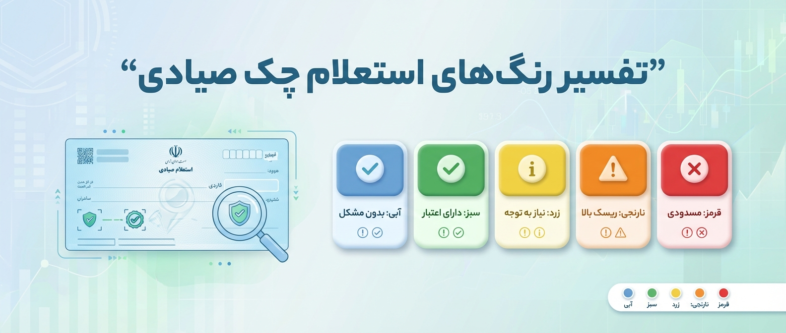 تفسیر رنگ های استعلام چک صیادی